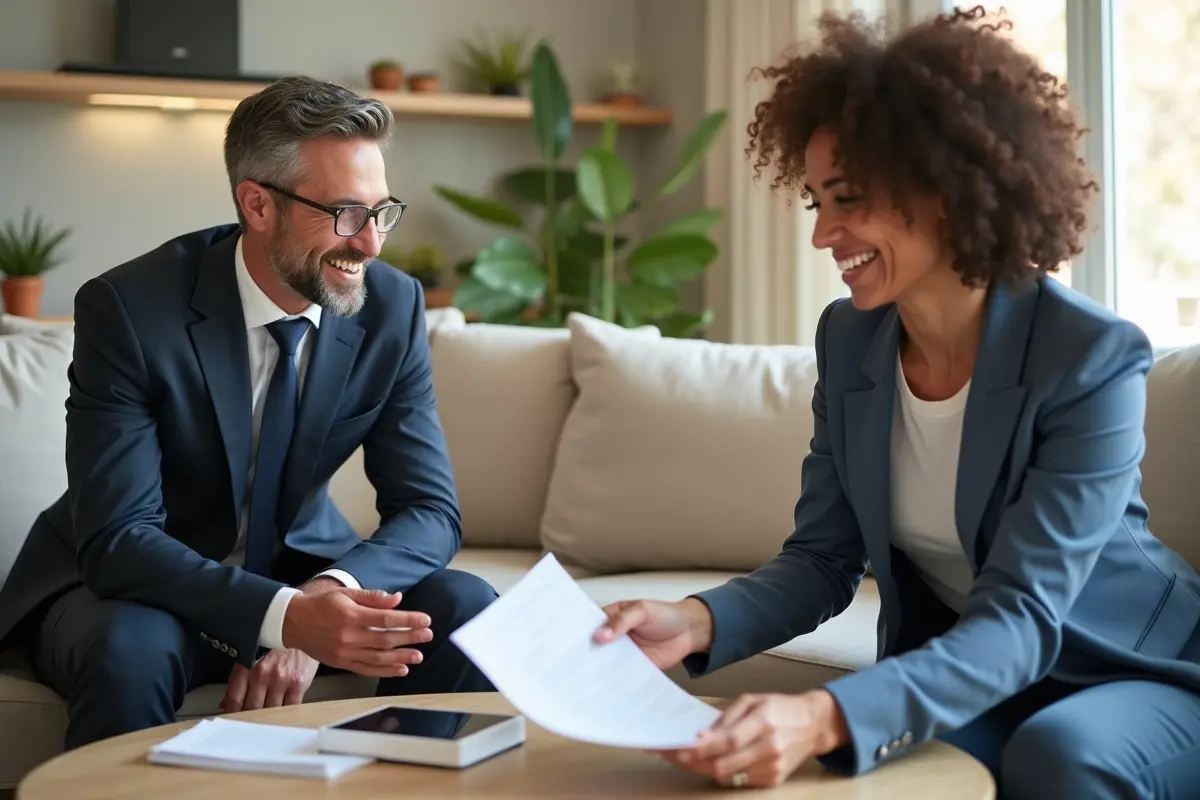 real estate agent negotiating quick home sale for best value