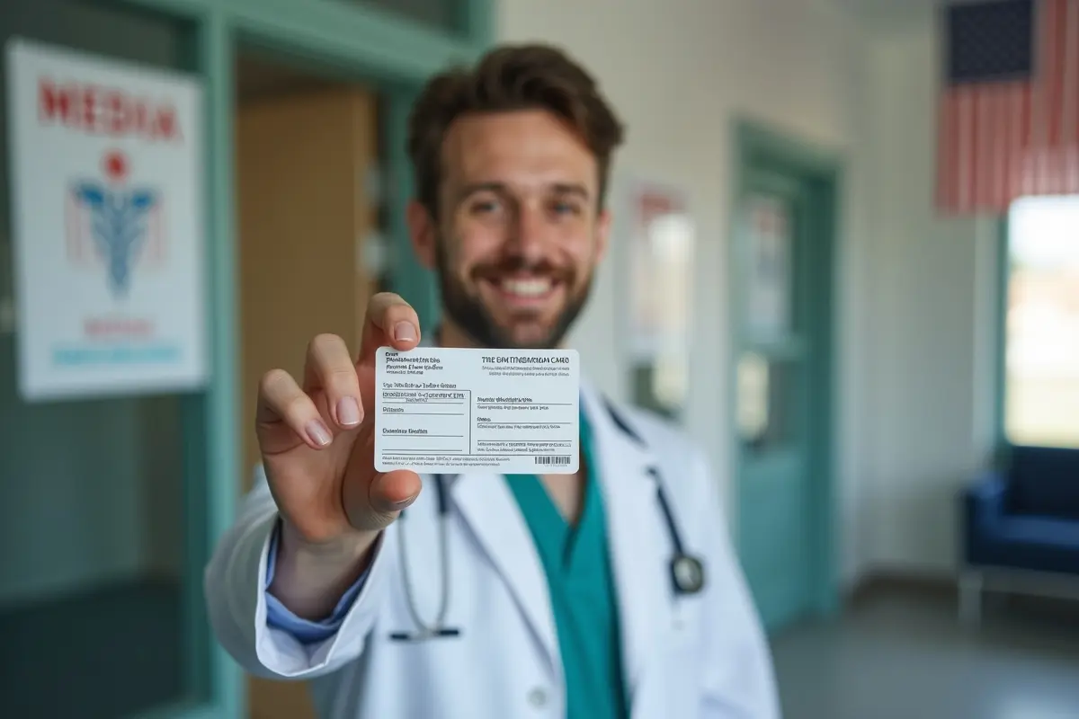 patient holding medical marijuana prescription card in the united states