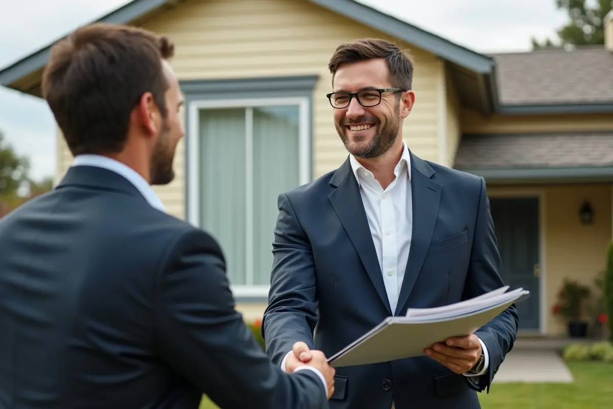 real estate agent negotiating quick home sale for best value