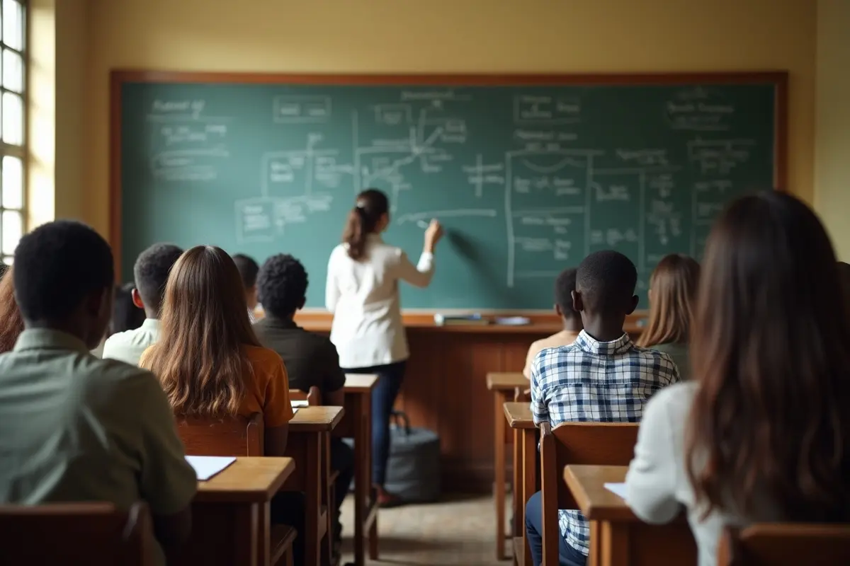 students engaging in classroom highlighting effects of traditional education