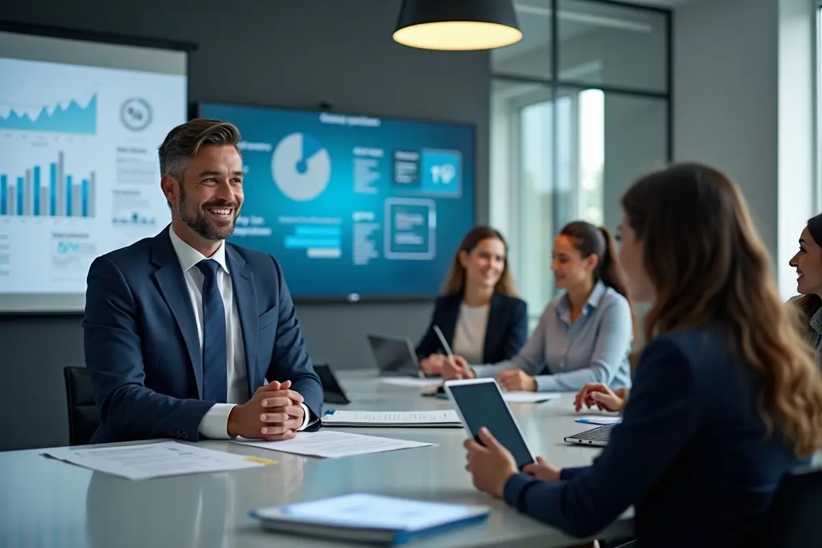 business leader leveraging custom solutions to optimize modern operational needs