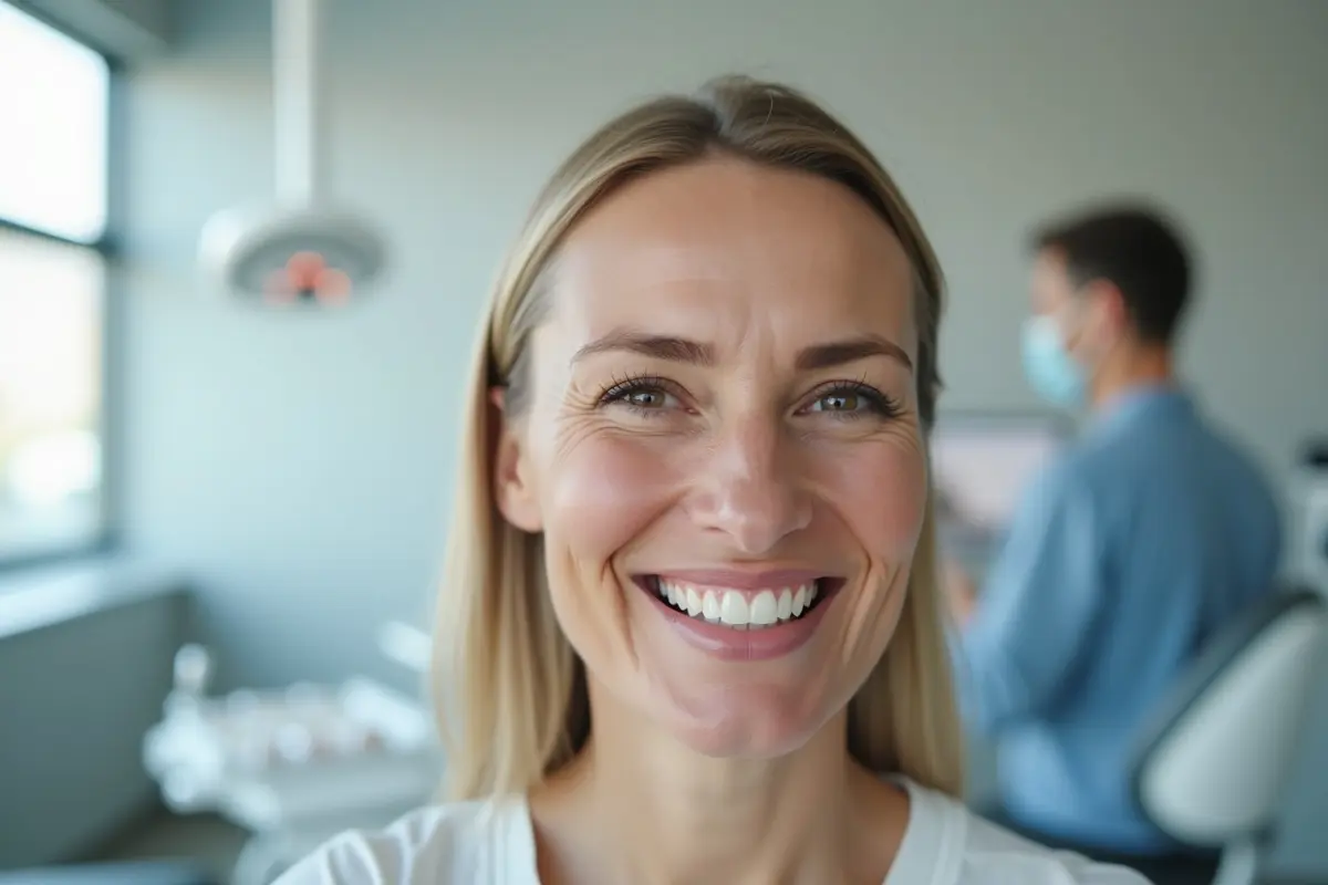 patient restoring smile with durable natural-looking dental implants