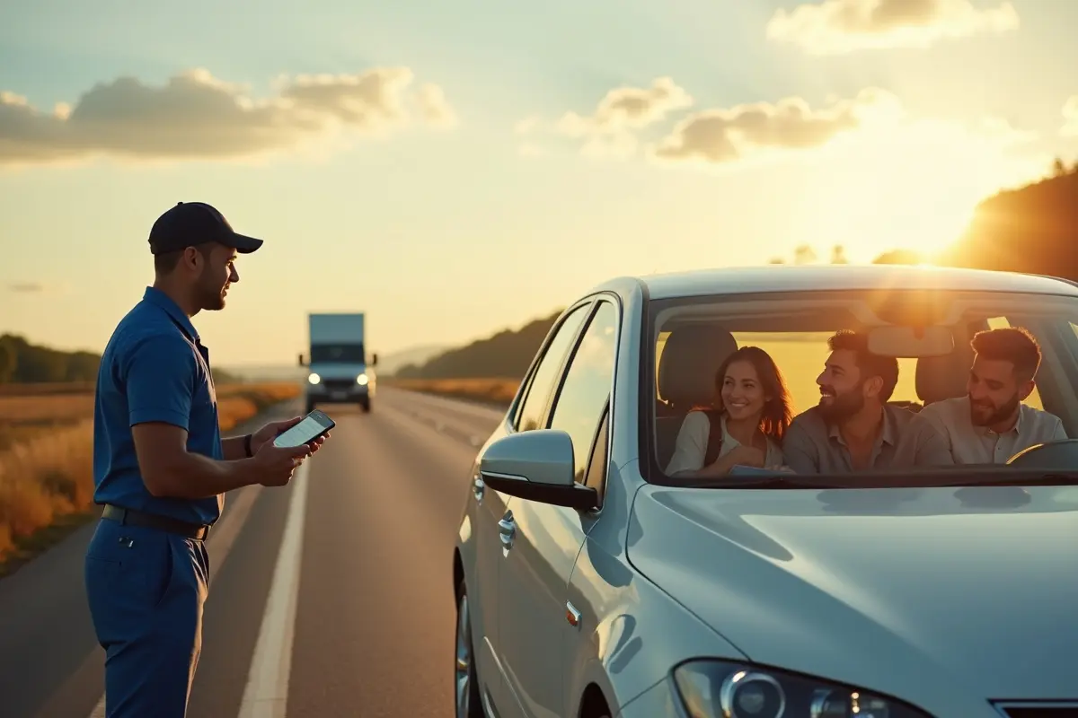 family relying on dependable roadside services for safe stress-free travel